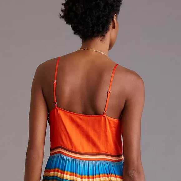 Anthropologie Tanvi Kedia V-Neck Colorblock Midi Dress - Picture 10 of 16